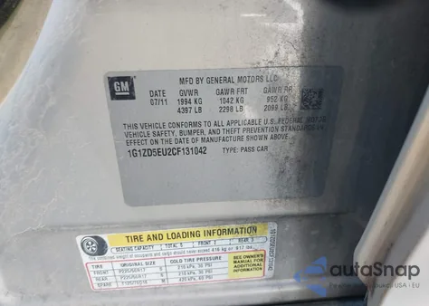 2012 Chevrolet Malibu 2Lt из США, поврежденный, VIN 1G1ZD5EU2CF131042